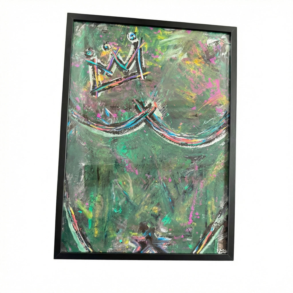 Exclusive Urban Masterpiece – Acryl & Spray auf Wandkunst - Crown Edition No. 1